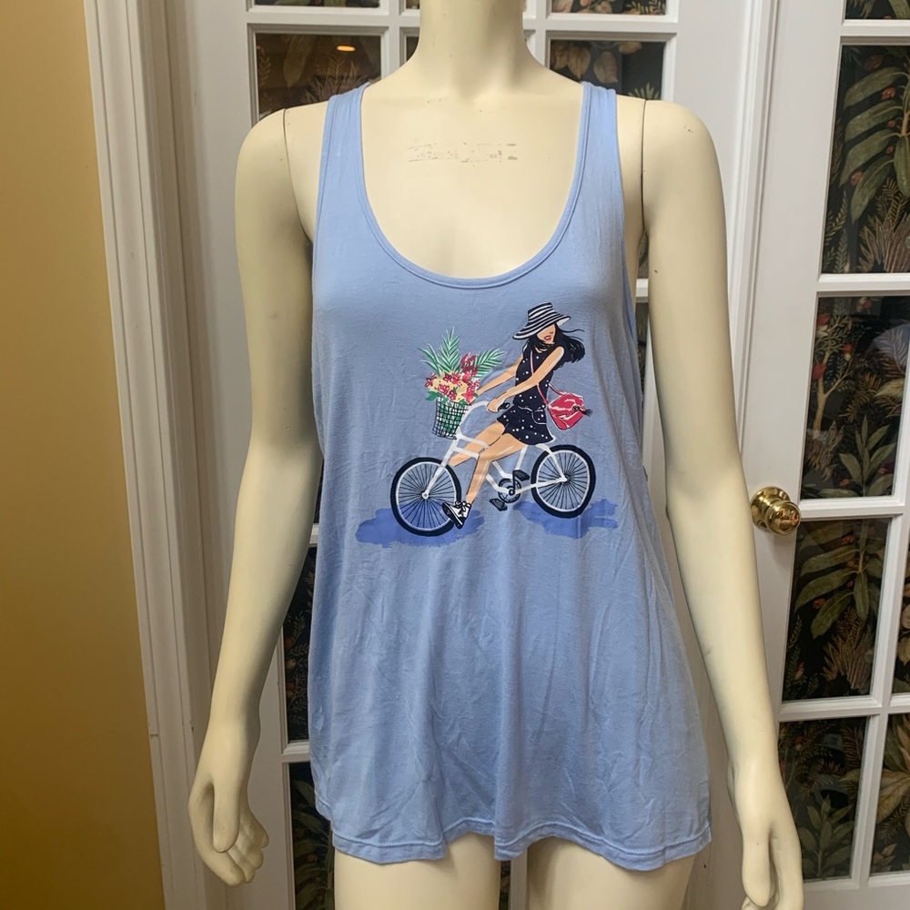 NWT Jane and Bleecker womens Large Blue lounge tank top